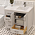 LV 36" Transitional Bath Vanity Right in White with 3 Hardware Options, Base only, and Top Option