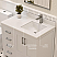 LV 36" Transitional Bath Vanity Right in White with 3 Hardware Options, Base only, and Top Option