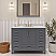 LV 42" Transitional Single Bath Vanity in Charcoal Grey with 3 Hardware Options, Base only, and Top Option