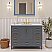 LV 42" Transitional Single Bath Vanity in Charcoal Grey with 3 Hardware Options, Base only, and Top Option