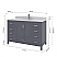 LV 42" Transitional Single Bath Vanity in Charcoal Grey with 3 Hardware Options, Base only, and Top Option