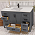 LV 42" Transitional Single Bath Vanity in Charcoal Grey with 3 Hardware Options, Base only, and Top Option