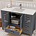 LV 42" Transitional Single Bath Vanity in Charcoal Grey with 3 Hardware Options, Base only, and Top Option