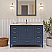 LV 42" Transitional Single Bath Vanity in Navy Blue with 3 Hardware Options, Base only, and Top Option