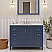 LV 42" Transitional Single Bath Vanity in Navy Blue with 3 Hardware Options, Base only, and Top Option