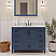 LV 42" Transitional Single Bath Vanity in Navy Blue with 3 Hardware Options, Base only, and Top Option