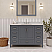 LV 48" Transitional Single Bath Vanity in Charcoal Grey with 3 Hardware Options, Base only, and Top Option