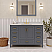 LV 48" Transitional Single Bath Vanity in Charcoal Grey with 3 Hardware Options, Base only, and Top Option