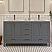 LV 60" Transitional Double Bath Vanity in Charcoal Grey with 3 Hardware Options, Base only, and Top Option