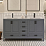 LV 60" Transitional Double Bath Vanity in Charcoal Grey with 3 Hardware Options, Base only, and Top Option