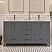 LV 60" Transitional Double Bath Vanity in Charcoal Grey with 3 Hardware Options, Base only, and Top Option