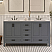LV 60" Transitional Double Bath Vanity in Charcoal Grey with 3 Hardware Options, Base only, and Top Option