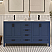 LV 60" Transitional Bath Vanity in Navy Blue Finish with 3 Hardware Options, Base only, and Top Option