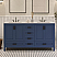 LV 60" Transitional Bath Vanity in Navy Blue Finish with 3 Hardware Options, Base only, and Top Option