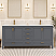 LV 72" Transitional Bath Vanity in Charcoal Grey Finish with 3 Hardware Options, Base only, and Top Option