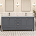 LV 72" Transitional Bath Vanity in Charcoal Grey Finish with 3 Hardware Options, Base only, and Top Option