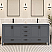 LV 72" Transitional Bath Vanity in Charcoal Grey Finish with 3 Hardware Options, Base only, and Top Option