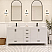  LV 72" Transitional Bath Vanity in White Finish with 3 Hardware Options, Base only, and Top Option