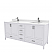  LV 72" Transitional Bath Vanity in White Finish with 3 Hardware Options, Base only, and Top Option