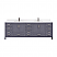  LV 84" Transitional Bath Vanity in Charcoal Grey Finish with 3 Hardware Options, Base only, and Top Option