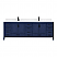 LV 84" Transitional Bath Vanity in Navy Blue Finish with 3 Hardware Options, Base only, and Top Option