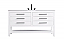 Modern Fitting 60" White Bathroom Vanity in White with 4 Color Options