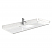 54 Inch Single Bathroom Vanity in Dark Blue with Brushed Nickel Trim and Carrara Cultured Marble Countertop