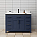 48 Inch Single Bathroom Vanity in Dark Blue, with Color Options, Countertop, Undermount Square Sink, and Hardware Options