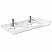 Carrara Cultured Marble Countertop, Undermount Square Sinks