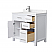 36 Inch Single Bathroom Vanity in White with Color Options, Countertop, Undermount Square Sink, and Hardware Options