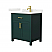  30 Inch Single Bathroom Vanity in Green, with Countertop Options, Undermount Square Sink, and Hardware Options
