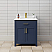 30 Inch Single Bathroom Vanity in Dark Blue with Color Option, Countertop, Undermount Sink, and Hardware Options