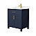 30 Inch Single Bathroom Vanity in Dark Blue with Color Option, Countertop, Undermount Sink, and Hardware Options