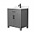 30 Inch Single Bathroom Vanity in Gray with Color Option, Countertop, Undermount Sink, and Hardware Options