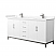 72 Inch Double Bathroom Vanity in White, with Countertop Options, Sinks, and Hardware Options