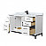 60 Inch Single Bathroom Vanity in White, with Countertop Options, Sink, and Hardware Options