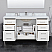 60 Inch Single Bathroom Vanity in White, with Countertop Options, Sink, and Hardware Options