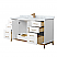 60 Inch Single Bathroom Vanity in White, with Countertop Options, Sink, and Hardware Options