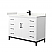 48 Inch Single Bathroom Vanity in White with Countertop and Hardware Options