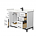 48 Inch Single Bathroom Vanity in White with Countertop and Hardware Options