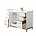 48 Inch Single Bathroom Vanity in White with Countertop and Hardware Options