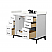 42 Inch Single Bathroom Vanity in White with Countertop Options and Hardware Options