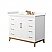 42 Inch Single Bathroom Vanity in White with Countertop Options and Hardware Options