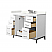42 Inch Single Bathroom Vanity in White with Countertop Options and Hardware Options