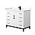 42 Inch Single Bathroom Vanity in White with Countertop Options and Hardware Options