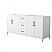 72" Transitional Double Vanity Base in White, 7 Top Options with 2 Hardware Option
