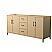 72" Transitional Double Vanity Base in White Oak, 7 Top Options with 2 Hardware Option