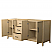 72" Transitional Double Vanity Base in White Oak, 7 Top Options with 2 Hardware Option