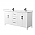 66" Transitional Double Vanity Base in White, 7 Top Options with 2 Hardware Option