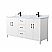 66" Transitional Double Vanity Base in White, 7 Top Options with 2 Hardware Option